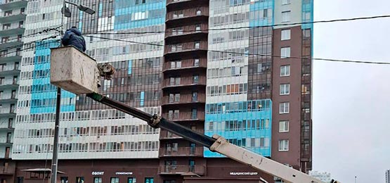 Замена ламп уличного освещения в СПб